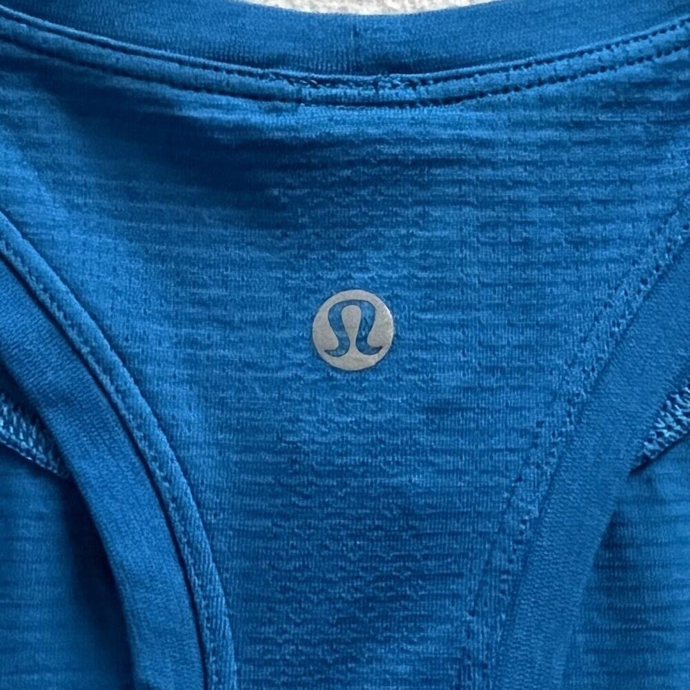 Lululemon Women Poolside Blue Swiftly Tech High Neck Tank Top 2.0 Race Length 12 View 6